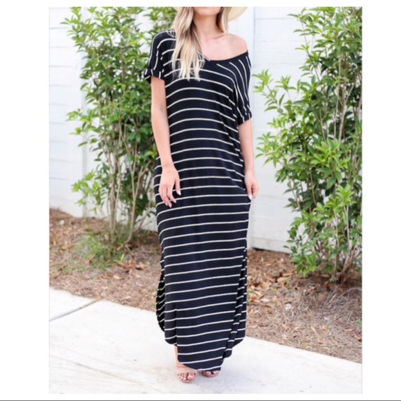 ✨LAST ONE✨Striped loose fit side pocket maxi dress - Picture 5 of 5